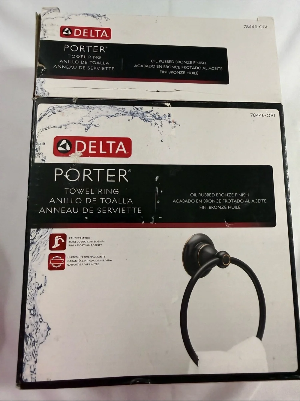 Delta Towel Ring in Oil Rubbed Bronze Finish
